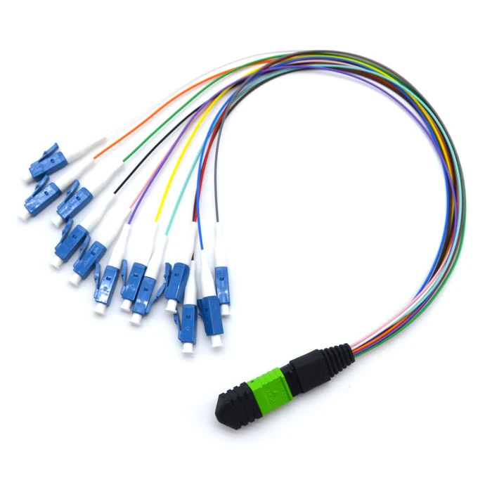 MPO-LC 12 Muti-color Tight Buffer Fiber Patch Cords 0.3m