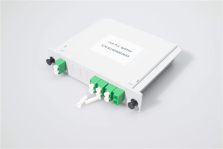 ตลับแยกไฟเบอร์ออปติก PLC 2*8 SC APC