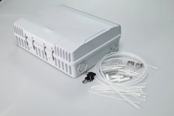 กล่องเทอร์มินัล ABS 24 แกนพร้อมถาดประกบติดผนังหรือติดเสา