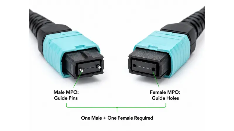 Type A, Type B and Type C MPO breakout cable polarity diagram showing Tx and Rx paths Type A, Type B and Type C MPO breakout cable polarity diagram showing Tx and Rx paths